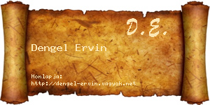 Dengel Ervin névjegykártya
